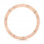 14k Rose Gold Custom Floral Wedding Band - Front View -  104580 - Thumbnail