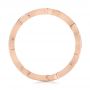 14k Rose Gold Custom Floral Wedding Band - Front View -  104580 - Thumbnail