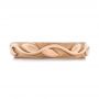 14k Rose Gold Custom Floral Wedding Band - Top View -  103481 - Thumbnail
