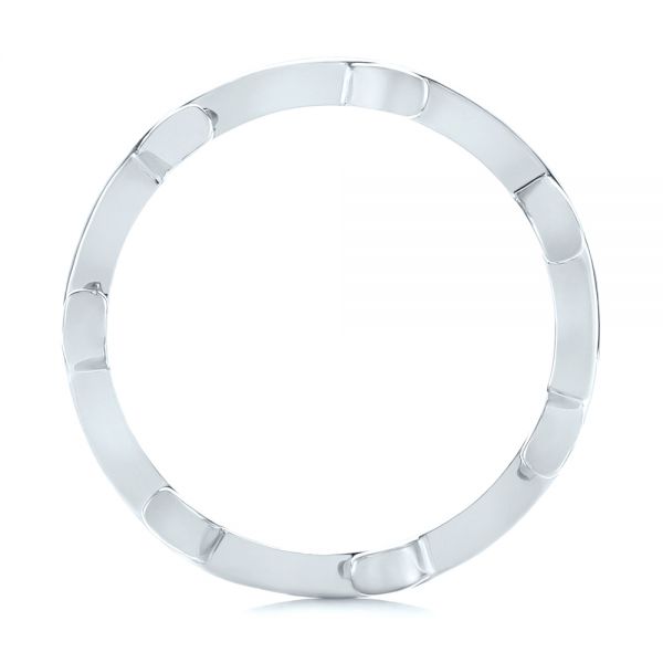 Platinum Platinum Custom Floral Wedding Band - Front View - 104580