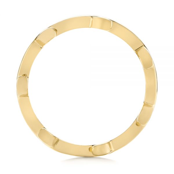 14k Yellow Gold 14k Yellow Gold Custom Floral Wedding Band - Front View - 104580