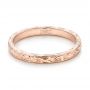 18k Rose Gold 18k Rose Gold Custom Hand Engraved Wedding Band - Flat View -  101619 - Thumbnail