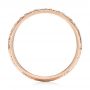 14k Rose Gold Custom Hand Engraved Wedding Band - Front View -  103147 - Thumbnail