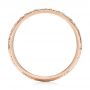 14k Rose Gold Custom Hand Engraved Wedding Band - Front View -  103147 - Thumbnail