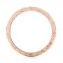 14k Rose Gold Custom Hand Engraved Wedding Band - Front View -  103284 - Thumbnail