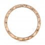 14k Rose Gold Custom Hand Engraved Wedding Band - Front View -  103286 - Thumbnail
