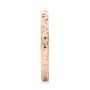 14k Rose Gold Custom Hand Engraved Wedding Band - Side View -  101619 - Thumbnail