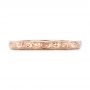 14k Rose Gold Custom Hand Engraved Wedding Band - Top View -  101619 - Thumbnail