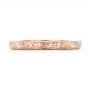 18k Rose Gold 18k Rose Gold Custom Hand Engraved Wedding Band - Top View -  101619 - Thumbnail