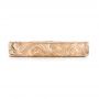 14k Rose Gold Custom Hand Engraved Wedding Band - Top View -  103286 - Thumbnail