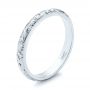 14k White Gold 14k White Gold Custom Hand Engraved Wedding Band - Three-Quarter View -  103147 - Thumbnail