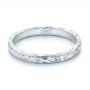  Platinum Platinum Custom Hand Engraved Wedding Band - Flat View -  101619 - Thumbnail