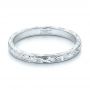  Platinum Platinum Custom Hand Engraved Wedding Band - Flat View -  101619 - Thumbnail