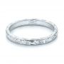 14k White Gold 14k White Gold Custom Hand Engraved Wedding Band - Flat View -  101619 - Thumbnail