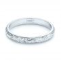 14k White Gold 14k White Gold Custom Hand Engraved Wedding Band - Flat View -  103147 - Thumbnail