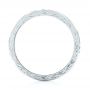18k White Gold 18k White Gold Custom Hand Engraved Wedding Band - Top View -  103284 - Thumbnail