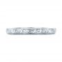 18k White Gold 18k White Gold Custom Hand Engraved Wedding Band - Top View -  101619 - Thumbnail