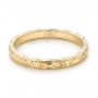 18k Yellow Gold 18k Yellow Gold Custom Hand Engraved Wedding Band - Flat View -  101619 - Thumbnail