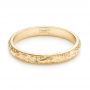 18k Yellow Gold 18k Yellow Gold Custom Hand Engraved Wedding Band - Flat View -  103147 - Thumbnail