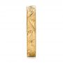 18k Yellow Gold 18k Yellow Gold Custom Hand Engraved Wedding Band - Side View -  103286 - Thumbnail