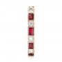 14k Rose Gold Custom Ruby And Diamond Eternity Wedding Band - Side View -  103226 - Thumbnail