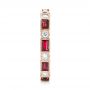 14k Rose Gold Custom Ruby And Diamond Eternity Wedding Band - Side View -  103226 - Thumbnail