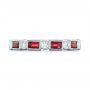 18k White Gold 18k White Gold Custom Ruby And Diamond Eternity Wedding Band - Top View -  103226 - Thumbnail