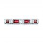 18k White Gold 18k White Gold Custom Ruby And Diamond Eternity Wedding Band - Top View -  103226 - Thumbnail