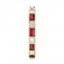 18k Yellow Gold 18k Yellow Gold Custom Ruby And Diamond Eternity Wedding Band - Side View -  103226 - Thumbnail