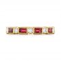 18k Yellow Gold 18k Yellow Gold Custom Ruby And Diamond Eternity Wedding Band - Top View -  103226 - Thumbnail