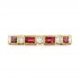 18k Yellow Gold 18k Yellow Gold Custom Ruby And Diamond Eternity Wedding Band - Top View -  103226 - Thumbnail