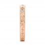 14k Rose Gold Custom Ruby And Diamond Wedding Band - Side View -  103469 - Thumbnail