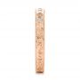 18k Rose Gold 18k Rose Gold Custom Ruby And Diamond Wedding Band - Side View -  103469 - Thumbnail