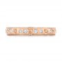 14k Rose Gold Custom Ruby And Diamond Wedding Band - Top View -  103469 - Thumbnail