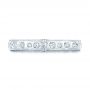 14k White Gold 14k White Gold Custom Ruby And Diamond Wedding Band - Top View -  103469 - Thumbnail