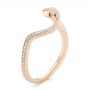 18k Rose Gold 18k Rose Gold Custom Diamond Wedding Band - Three-Quarter View -  102834 - Thumbnail