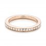 18k Rose Gold 18k Rose Gold Custom Diamond Wedding Band - Flat View -  101167 - Thumbnail