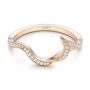 14k Rose Gold Custom Diamond Wedding Band - Flat View -  102834 - Thumbnail