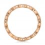 14k Rose Gold Custom Diamond Wedding Band - Front View -  102286 - Thumbnail