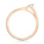 14k Rose Gold Custom Diamond Wedding Band - Front View -  102834 - Thumbnail