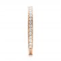 14k Rose Gold Custom Diamond Wedding Band - Side View -  101167 - Thumbnail