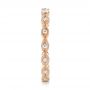 18k Rose Gold 18k Rose Gold Custom Diamond Wedding Band - Side View -  102286 - Thumbnail