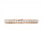 14k Rose Gold Custom Diamond Wedding Band - Top View -  101167 - Thumbnail