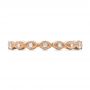 14k Rose Gold Custom Diamond Wedding Band - Top View -  102286 - Thumbnail