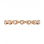 14k Rose Gold Custom Diamond Wedding Band - Top View -  102286 - Thumbnail
