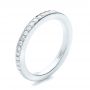 18k White Gold 18k White Gold Custom Diamond Wedding Band - Three-Quarter View -  101167 - Thumbnail