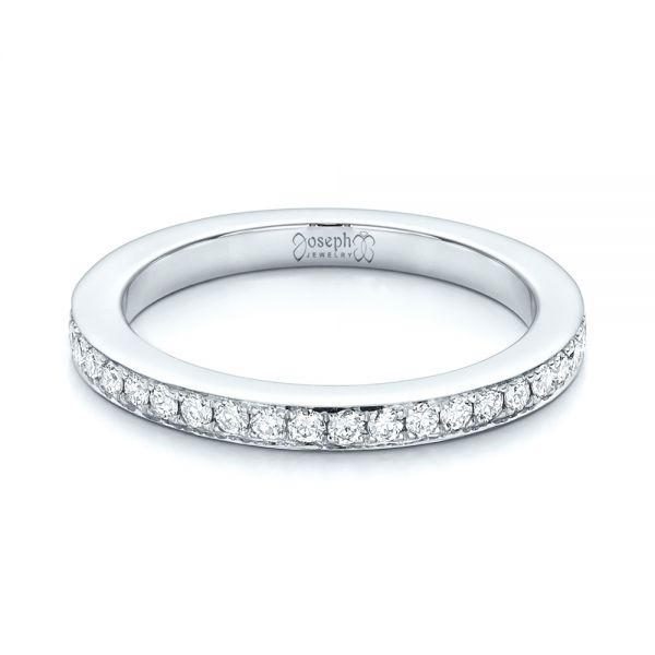Platinum Platinum Custom Diamond Wedding Band - Flat View - 101167