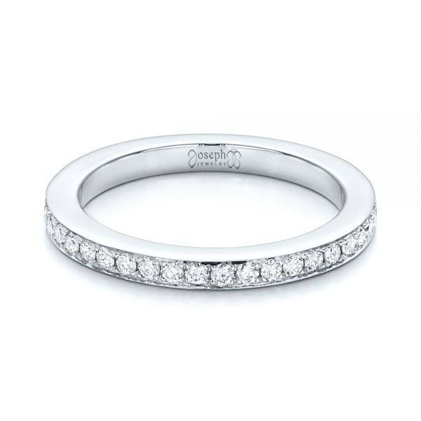  Platinum Platinum Custom Diamond Wedding Band - Flat View -  101167