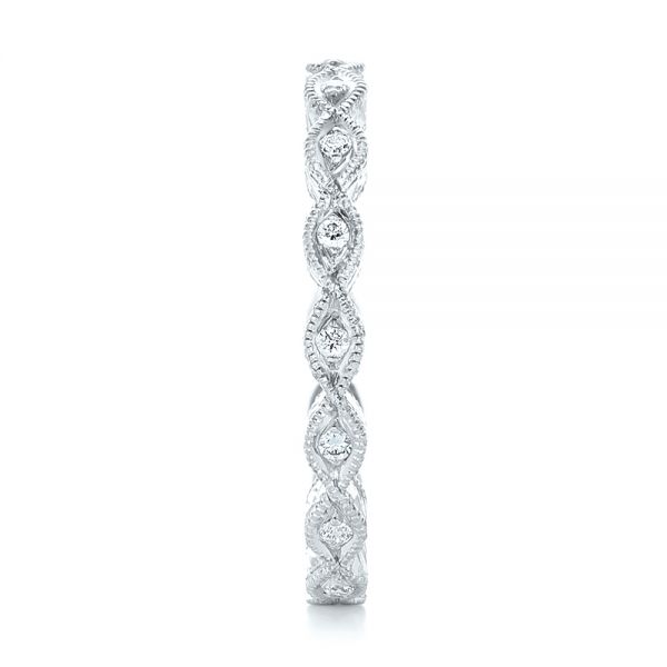 Platinum Platinum Custom Diamond Wedding Band - Side View - 102286