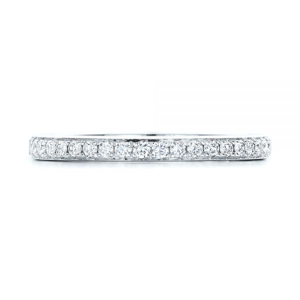 Platinum Platinum Custom Diamond Wedding Band - Top View - 101167